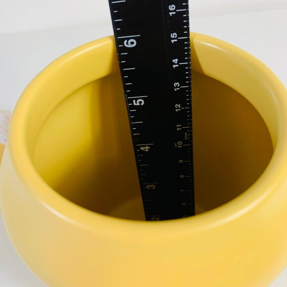 Rae Dunn Yellow Ceramic Canister Crack Me Up Lid Kitchen Decor Farmhouse - Picture 9 of 16